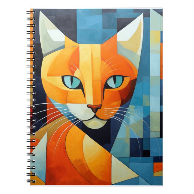 Carnet Whiskers Abstraits : Chat orange (Devant)