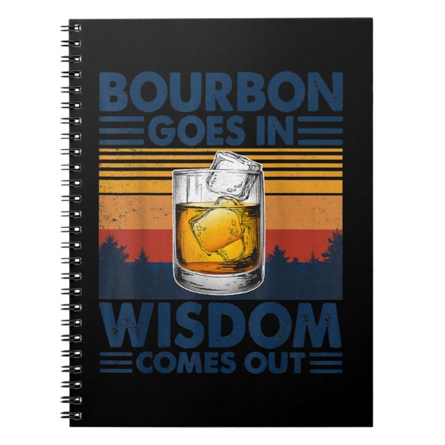 Carnet Whiskey Bourbon entre dans la sagesse sort (Devant)