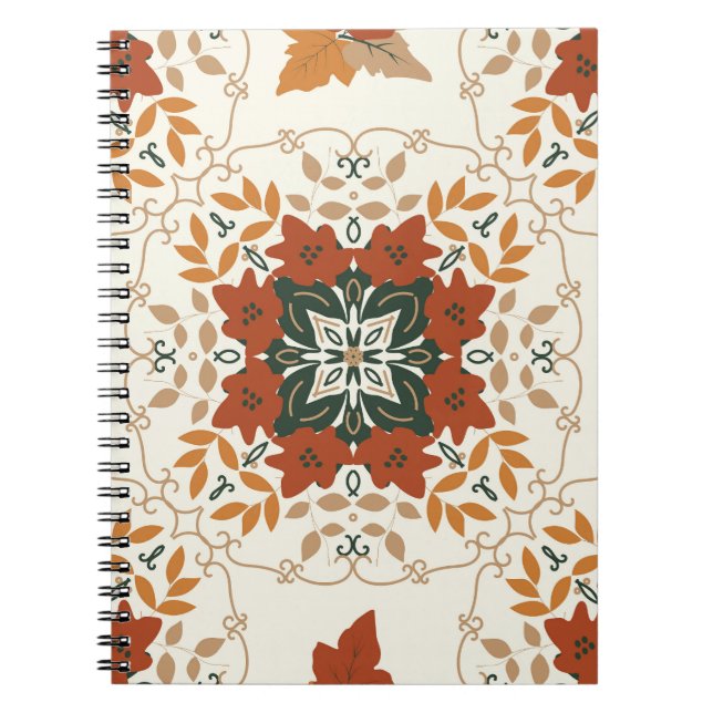 Carnet Whispers d'automne : Blend géométrique floral (Devant)
