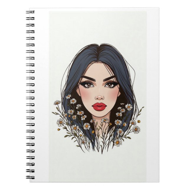 Carnet Whispers of Nature - Beauté féminine en fleurs (Devant)