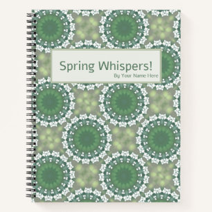 Carnet Whispers Spring Abstrait Floral Art Personnalisé
