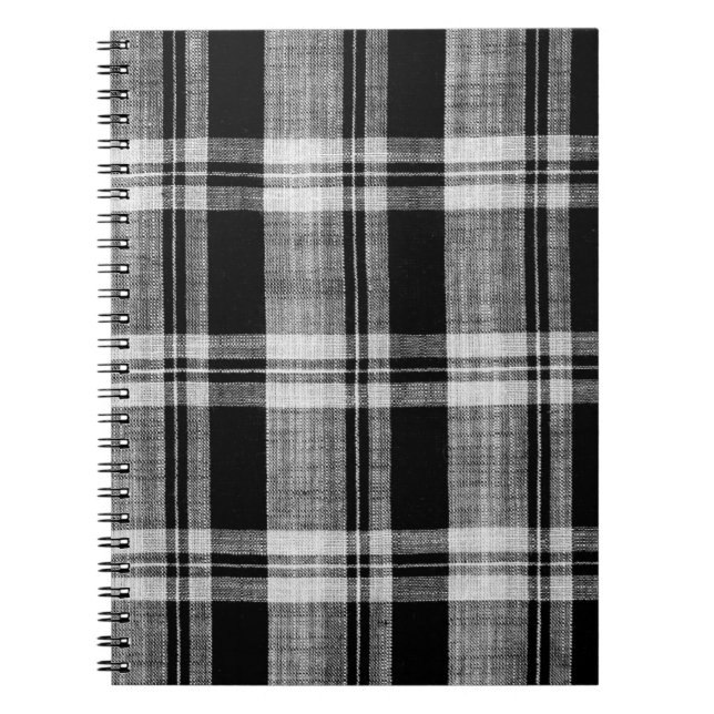 Carnet White and black checkered plaid fabric texture for (Devant)