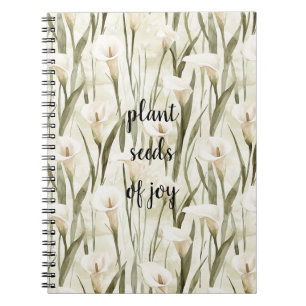 Carnet White Calla Lily Floral Joie