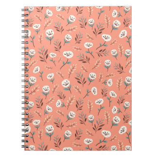 Carnet White Poppies on Vibrant Red Cover
