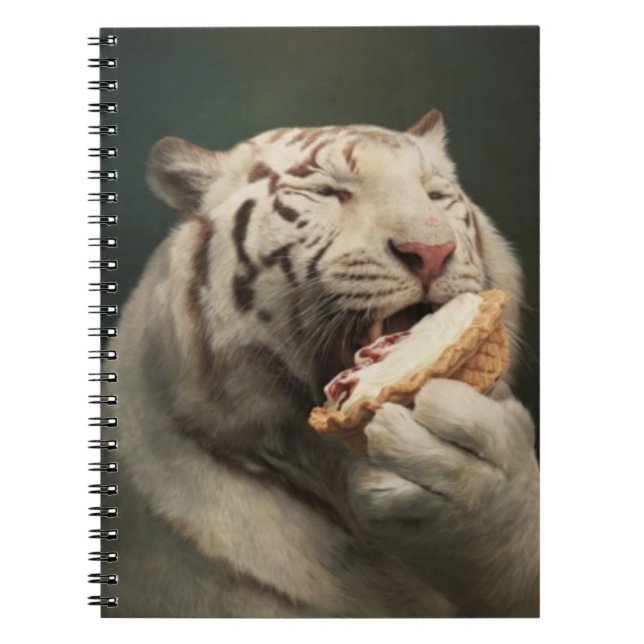 Carnet White Tiger Pie Notes – Elegant Notebook (Devant)