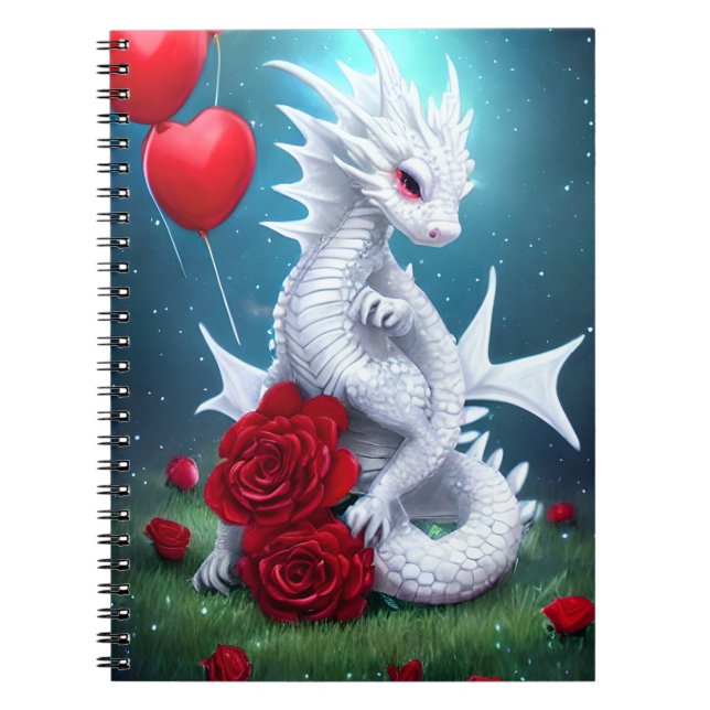Carnet White Valentine Love Dragon (Devant)