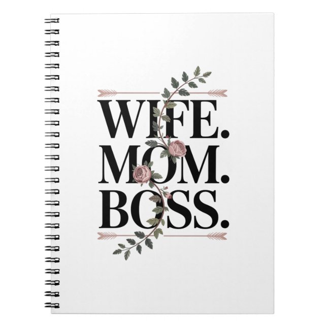 Carnet Wife. Mom. Boss. (Devant)