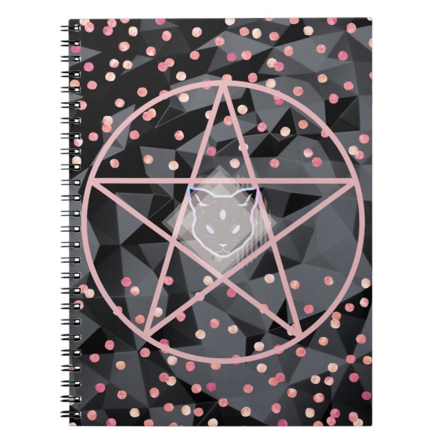 Carnet WiizyWitch Magic Witch Cosmic Chat Pentacle Magick (Devant)
