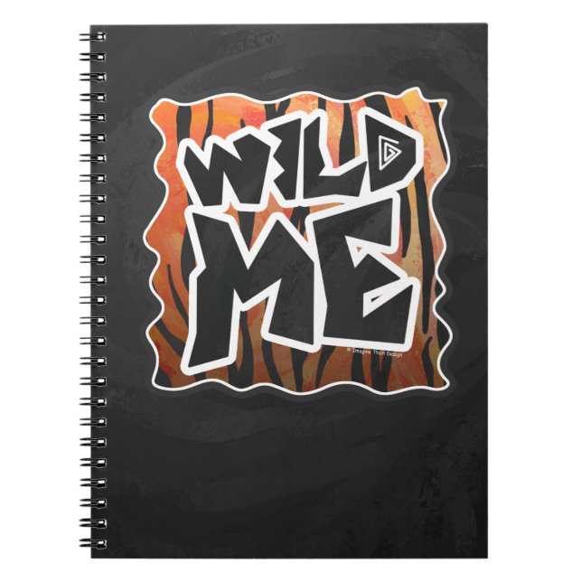 Carnet Wild Me Tiger Hot orange et noir (Devant)