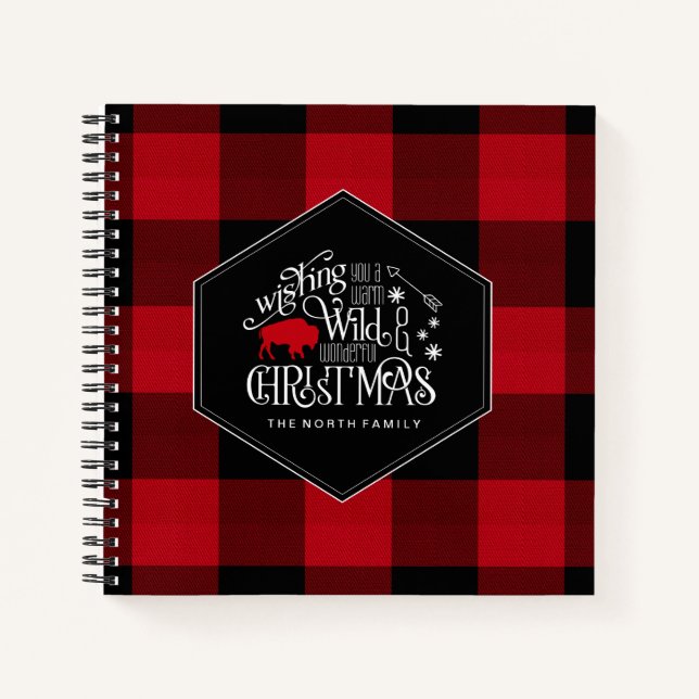Carnet Wild Wonderful Christmas Red Buffalo Plaid ID604 (Devant)