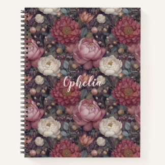 Carnet Wildflower Blush Pink Garden Personalized