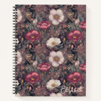 Carnet Wildflower Pink Rose Garden Personalized