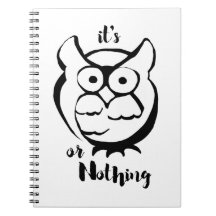 Wildly Punny — Owl or Nothing Minimalist Owl Art
