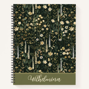 Carnet Wilhelmina Dark Daisy Floral Deluxe