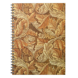 Carnet William Morris Acanthus Brown Feuilles d'automne