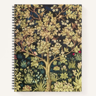 Carnet William Morris Arbre De Vie Vintage Pré-Raphaélite