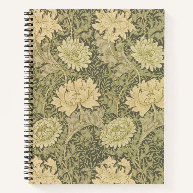 Carnet William Morris Chrysanthemum Fleur d'âge (Devant)