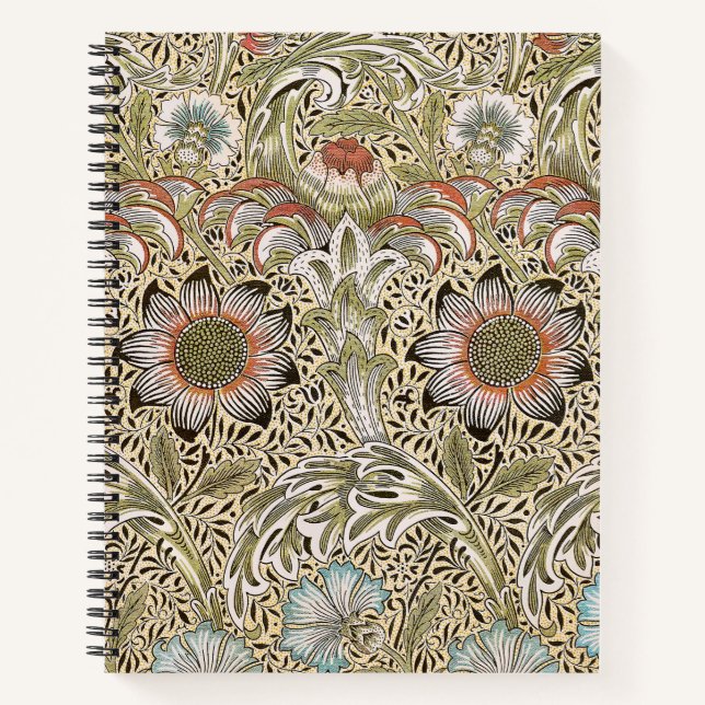Carnet William Morris Corncockle Botanical Vine Floral (Devant)