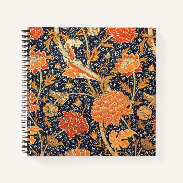 Carnet William Morris Cray Floral Art Nouveau Motif (Devant)