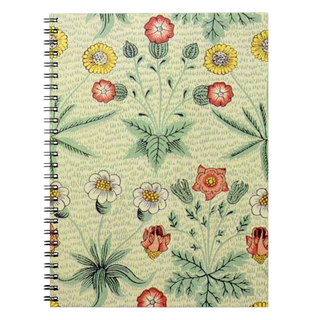 Carnet William Morris Daisy Floral Fond d'écran Motif (Devant)