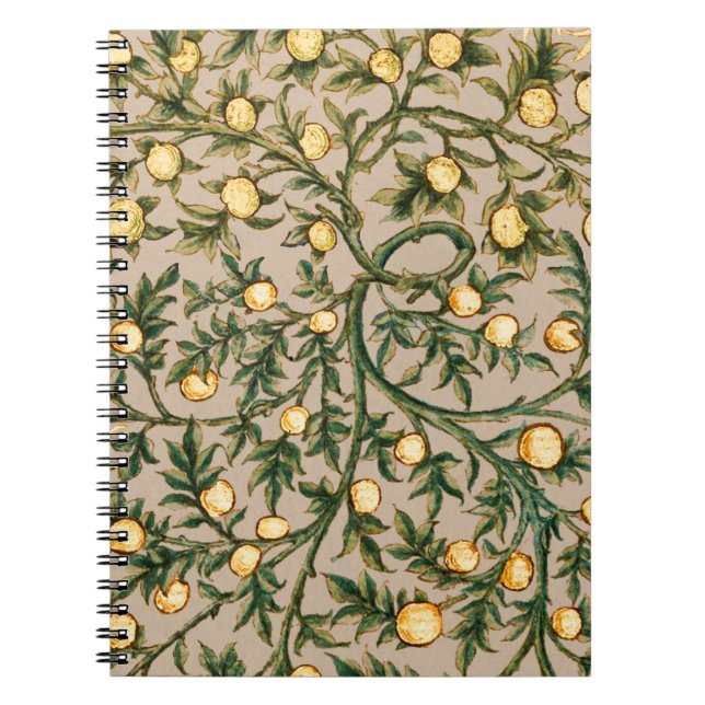 Carnet William Morris Floral Fruit Jardin Fleur Classique (Devant)