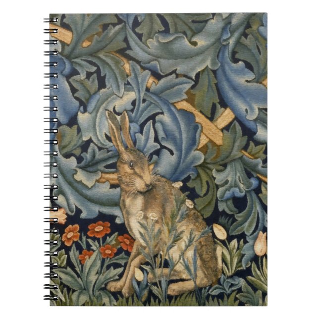 Carnet William Morris Forest Rabbit Floral Art (Devant)