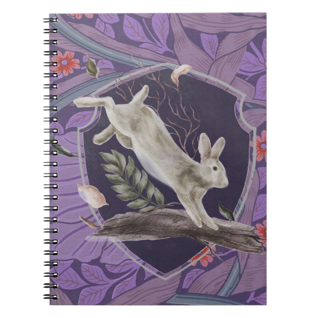 Carnet William Morris Forest Rabbit Floral Art (Devant)