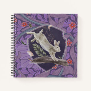 Carnet William Morris Forest Rabbit Floral Art Nouveau