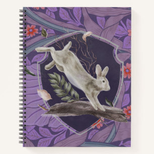 Carnet William Morris Forest Rabbit Floral Art Nouveau