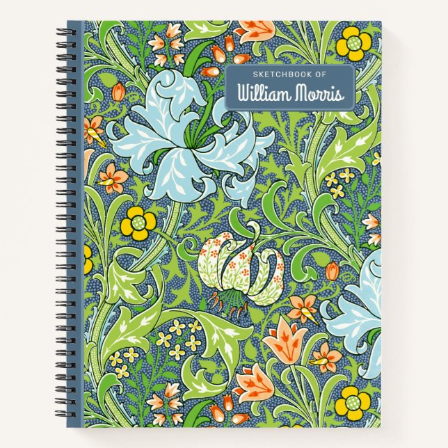 Carnet William Morris Golden Lily 1899 CC1228 Sketchbook (Devant)