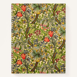 Carnet William Morris Golden Lily Vintage Floral Design