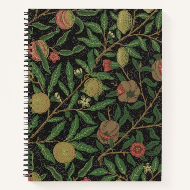 Carnet William Morris grenade classique fruits (Devant)