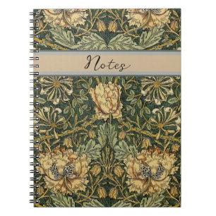 Carnet William Morris Honeysuckle Vert Floral