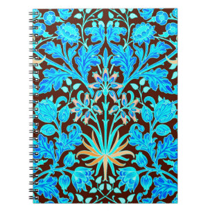 Carnet William Morris Hyacinth Imprimer, Aqua et Brown