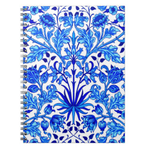 Carnet William Morris Hyacinth Imprimer, Cobalt bleu et b
