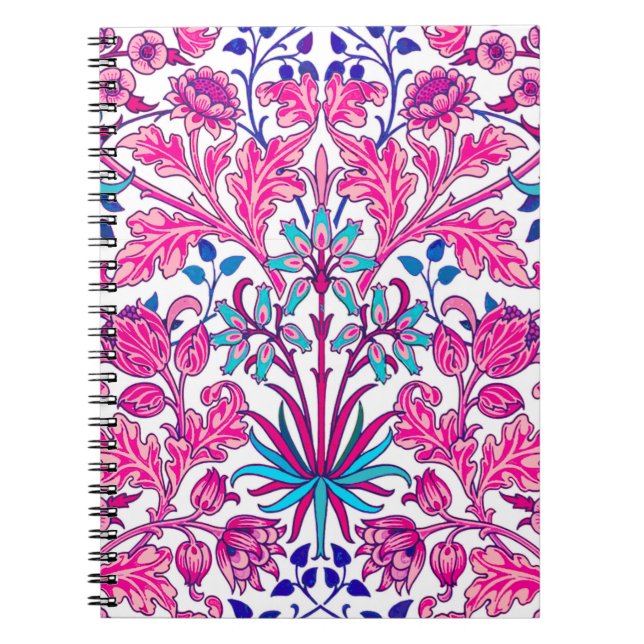 Carnet William Morris Hyacinth Imprimer, rose Fuchsia (Devant)