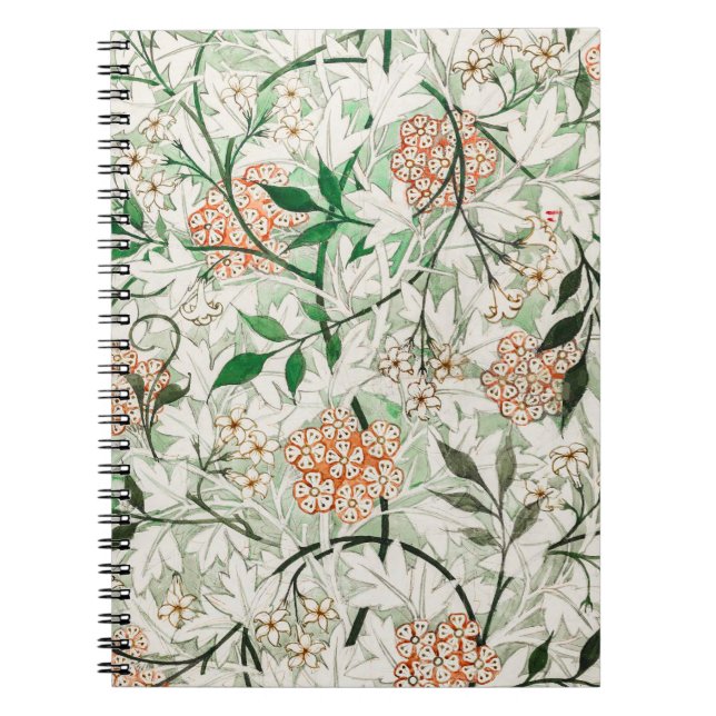 Carnet William Morris Jardin de Jasmin Fleur Classique (Devant)