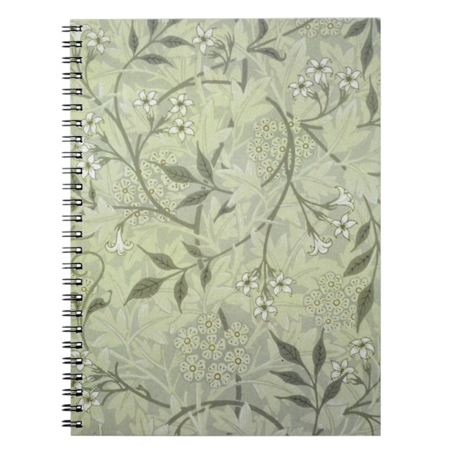 Carnet William Morris Jasmine Flower Wallpaper Art (Devant)