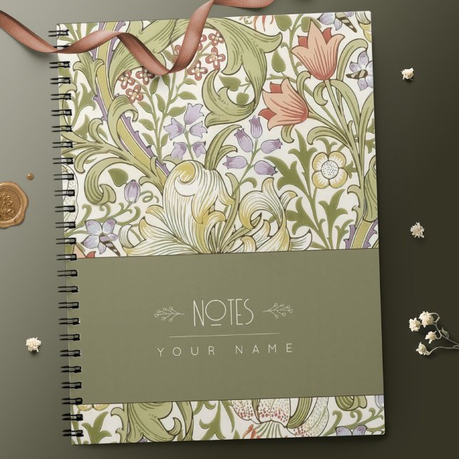 Carnet William Morris Lily Art Nouveau Floral Pattern (Créateur téléchargé)
