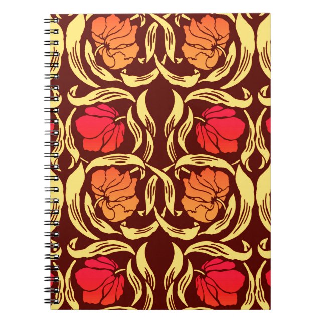 Carnet William Morris Pimpernel, Rust Orange et Brown (Devant)