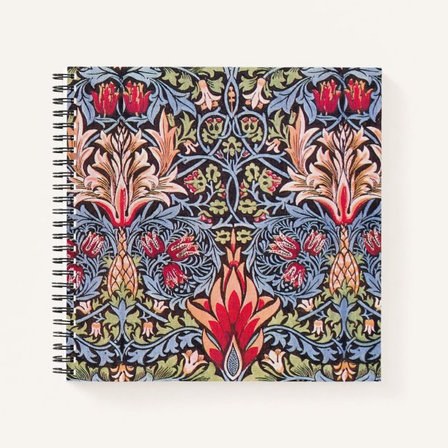 Carnet William Morris Snakeshead Floral Art Nouveau (Devant)