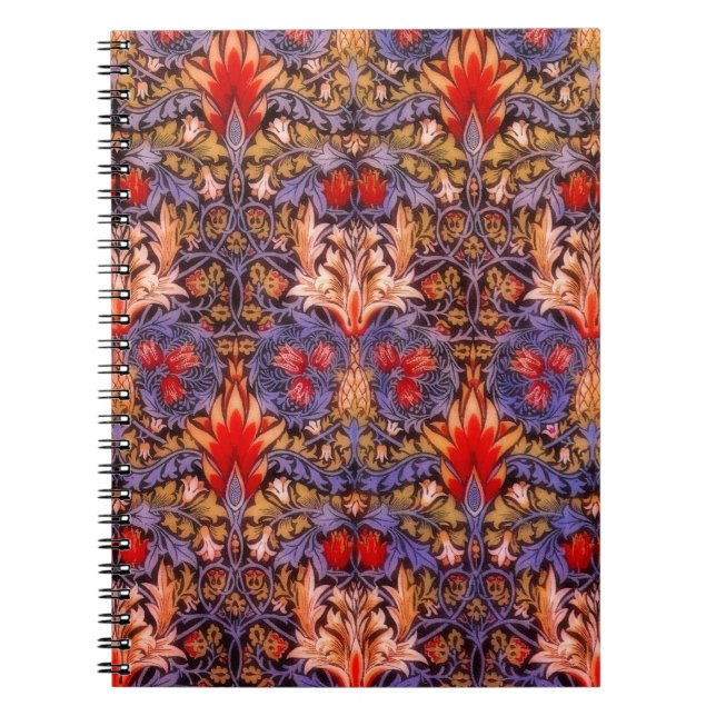 Carnet William Morris Snakeshead Vintage Floral (Devant)