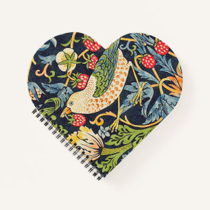 Carnet William Morris Strawberry Thief Motif floral