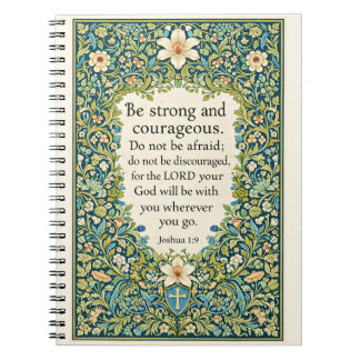 Carnet William Morris style floral and scripture