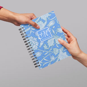 Carnet William Morris - Tulipes sauvages bleues et Monogr