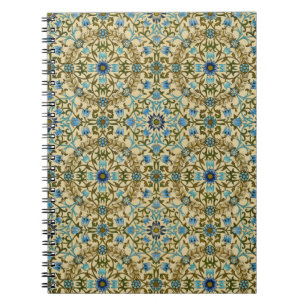 Carnet William Morris Vintage Blue Motif Sans Couture