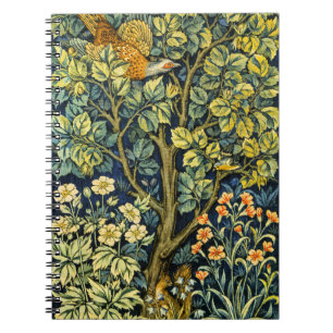 Carnet William Morris Vintage Faisan Écureuil Fleur