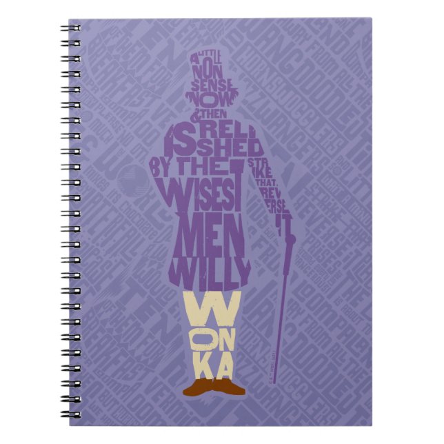 Carnet Willy Wonka Citation Silhouette (Devant)
