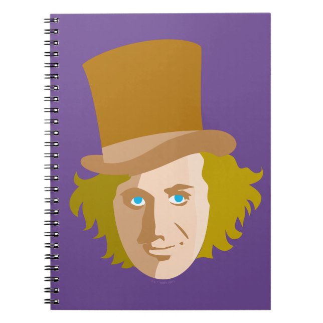 Carnet Willy Wonka Stenciled Face Graphic (Devant)