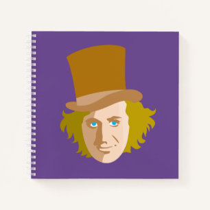 Carnet Willy Wonka Stenciled Face Graphic